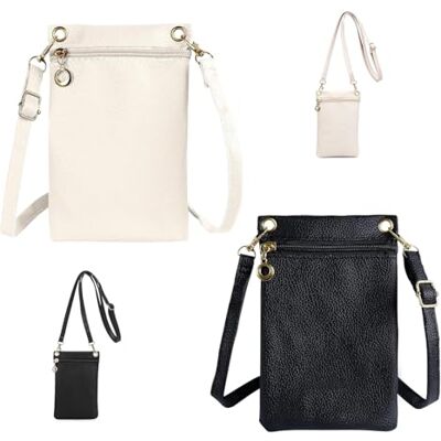 SIXHAOBU 2pcs Mini Pochette pour Téléphone Portable en Cuir PU, Pochette Téléphone Portable Femme,Sac Téléphone Portable Bandoulière Réglable pour le shopping, les rendez-vous, les promenades SIXHAOBU 2pcs Mini Pochette pour Téléphone Portable en Cuir PU, Pochette Téléphone Portable Femme,Sac Téléphone Portable Bandoulière Réglable pour le shopping, les rendez-vous, les promenades