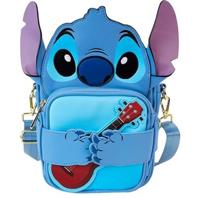 Loungefly Disney Stitch Sac à bandoulière avec porte-monnaie Motif ukulélé Bleu, bleu, One Size, Bandoulière Loungefly Disney Stitch Sac à bandoulière avec porte-monnaie Motif ukulélé Bleu, bleu, One Size, Bandoulière