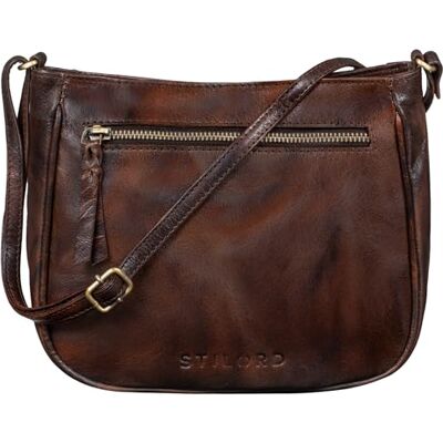 STILORD "Samira" Sac à Bandoulière Femme Cuir Sac à Main Marron Vintage Petite Sac à l'Épaule BesacePour Sorties Soirées Shopping Cuir Véritable Couleur:austin marron STILORD "Samira" Sac à Bandoulière Femme Cuir Sac à Main Marron Vintage Petite Sac à l'Épaule BesacePour Sorties Soirées Shopping Cuir Véritable Couleur:austin marron