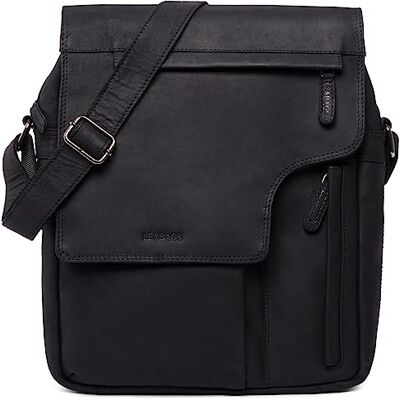 LEABAGS Sac à bandoulière en cuir pour homme et femme Sac pour ordinateur portable en cuir véritable jusqu'à 13 pouces Messenger Bag avec bandoulière Sac de travail, transport et à main LEABAGS Sac à bandoulière en cuir pour homme et femme Sac pour ordinateur portable en cuir véritable jusqu'à 13 pouces Messenger Bag avec bandoulière Sac de travail, transport et à main