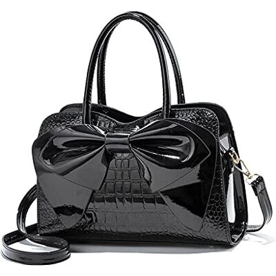 NICOLE & DORIS Sac à Main Femme Tendance Sac à Bandoulière en Cuir Verni Sacs Portés Main Chic Sac Pochette Sac Besace NICOLE & DORIS Sac à Main Femme Tendance Sac à Bandoulière en Cuir Verni Sacs Portés Main Chic Sac Pochette Sac Besace