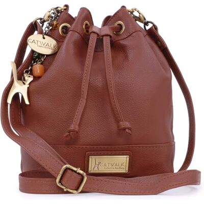 Catwalk Collection Handbags Petit Sac Bandoulière Femme Cuir Cordon de Serrage Seau Sac á Main Bandoulière Réglable Rochelle Catwalk Collection Handbags Petit Sac Bandoulière Femme Cuir Cordon de Serrage Seau Sac á Main Bandoulière Réglable Rochelle