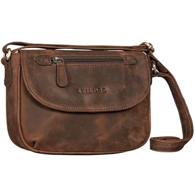 STILORD "Tamara" Sac à Main Femme Cuir Vintage Sac à Bandoulière Petite Besace Sac à l'Épaule Pour Sorties Soirées Shopping Couleur:austin marron STILORD "Tamara" Sac à Main Femme Cuir Vintage Sac à Bandoulière Petite Besace Sac à l'Épaule Pour Sorties Soirées Shopping Couleur:austin marron