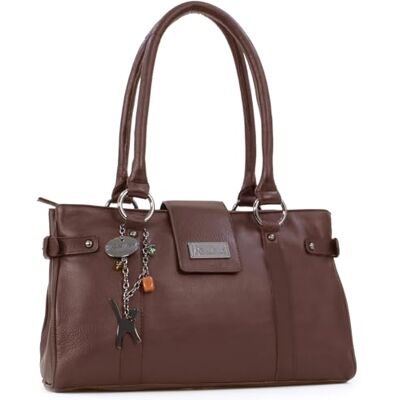 Catwalk Collection Handbags Sac Porté Èpaule Femme Cuir Sac à Main Moyen avec Multipoches Martina Catwalk Collection Handbags Sac Porté Èpaule Femme Cuir Sac à Main Moyen avec Multipoches Martina