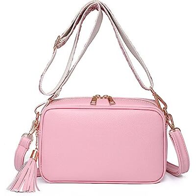 FANDARE Sac à bandoulière ultra léger en cuir synthétique pour femme, sac seau à main pour l'extérieur, l'entraînement, les voyages, le shopping avec deux sangles d'épaule FANDARE Sac à bandoulière ultra léger en cuir synthétique pour femme, sac seau à main pour l'extérieur, l'entraînement, les voyages, le shopping avec deux sangles d'épaule