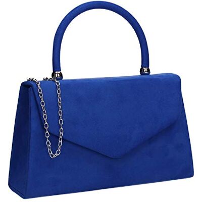 SwankySwans Kendall Pochette en daim pour femme, bleu marine, taille unique SwankySwans Kendall Pochette en daim pour femme, bleu marine, taille unique
