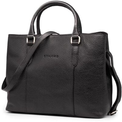 STILORD "Lexa" Grand sac à main en cuir Femme Vintage Sac à bandoulière Shopper Messenger Sac en cuir Bureau Sac à anses Cuir véritable Couleur:noir STILORD "Lexa" Grand sac à main en cuir Femme Vintage Sac à bandoulière Shopper Messenger Sac en cuir Bureau Sac à anses Cuir véritable Couleur:noir