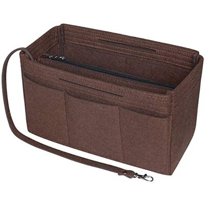 Soyizom Organiseur fourre-tout en feutre avec pochette (café, taille L) Soyizom Organiseur fourre-tout en feutre avec pochette (café, taille L)