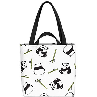 VOID Panda Sac à provisions en bambou 33 x 33 x 14 cm 15 l, multicolore, XXL, décontracté VOID Panda Sac à provisions en bambou 33 x 33 x 14 cm 15 l, multicolore, XXL, décontracté
