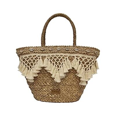 For Time Beach Tote Bag, Sac de Plage Suna Femme, Naturel, 29x21x29 cm, Naturel, 29x21x29 cm For Time Beach Tote Bag, Sac de Plage Suna Femme, Naturel, 29x21x29 cm, Naturel, 29x21x29 cm