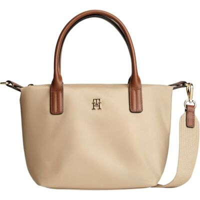 Tommy Hilfiger Sac fourre-tout POPETTE MINI TOTEAW0AW17709 pour femme, beige (raifort), taille unique Tommy Hilfiger Sac fourre-tout POPETTE MINI TOTEAW0AW17709 pour femme, beige (raifort), taille unique