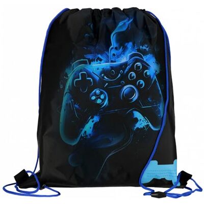 sarcia.eu Sac à chaussures noir et bleu pour éducation physique, sac à bandoulière pour joueur, contrôleur, manette 32x38 cm (Jeu) sarcia.eu Sac à chaussures noir et bleu pour éducation physique, sac à bandoulière pour joueur, contrôleur, manette 32x38 cm (Jeu)