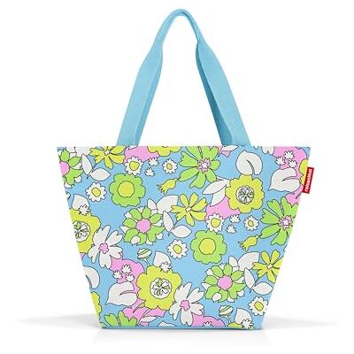 reisenthel Sac de courses spacieux et sac à main élégant dans un matériau imperméable, Florist Lagoon, M reisenthel Sac de courses spacieux et sac à main élégant dans un matériau imperméable, Florist Lagoon, M
