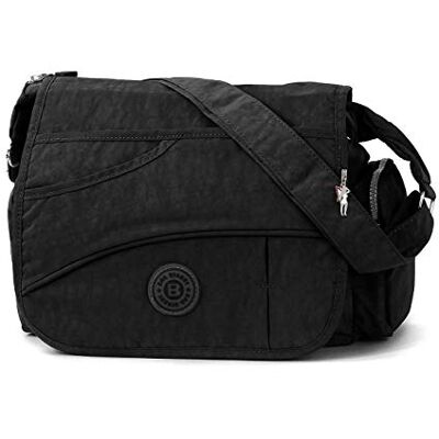 Jennifer Jones Sacoche Sac à bandoulière, Sac d'ordinateur portable, Noir, L Jennifer Jones Sacoche Sac à bandoulière, Sac d'ordinateur portable, Noir, L