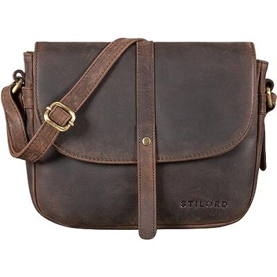 STILORD "Kira" Sac à Main en Cuir pour Femme Sac à Bandoulière Vintage Petite Besace Sac à l'Épaule Sorties Soirées Shopping Couleur:Cognac Marron STILORD "Kira" Sac à Main en Cuir pour Femme Sac à Bandoulière Vintage Petite Besace Sac à l'Épaule Sorties Soirées Shopping Couleur:Cognac Marron