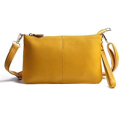 EVEOUT Sacoche de Soirée en Cuir Véritable Souple pour Dames Sac à Bandoulière Sac à Bandoulière Petite Epaule Pochette Portefeuilles de Téléphone pour Filles et Femmes, Banane Jaune, Taille unique, EVEOUT Sacoche de Soirée en Cuir Véritable Souple pour Dames Sac à Bandoulière Sac à Bandoulière Petite Epaule Pochette Portefeuilles de Téléphone pour Filles et Femmes, Banane Jaune, Taille unique,
