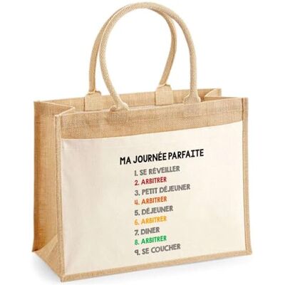 Planetee Duo cabas jute et trousse noire arbitrer journée parfaite Cadeau Femme Homme, Anniversaire Noël, Maman Papa Sac Shopping Courses Pochette Rangement Planetee Duo cabas jute et trousse noire arbitrer journée parfaite Cadeau Femme Homme, Anniversaire Noël, Maman Papa Sac Shopping Courses Pochette Rangement