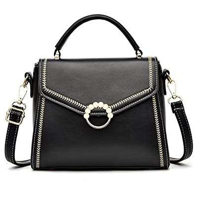 NICOLE & DORIS Sac a Main Femmes Bandoulieres Sacs Portés Epaule Petit Sac Crossbody en PU Cuir Elégant Sac Epaule Sac Besace en Perles, Noir, L NICOLE & DORIS Sac a Main Femmes Bandoulieres Sacs Portés Epaule Petit Sac Crossbody en PU Cuir Elégant Sac Epaule Sac Besace en Perles, Noir, L