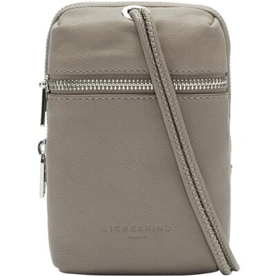 LIEBESKIND Berlin Pochette pour téléphone portable, en cuir gris neutre, taille S, Gris LIEBESKIND Berlin Pochette pour téléphone portable, en cuir gris neutre, taille S, Gris