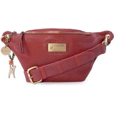 Catwalk Collection Handbags Sac Banane Femme Cuir Sac à la Taille Èlégant Bandoulière Réglable Voyage, Vacances, Festival ARIANA Rouge Catwalk Collection Handbags Sac Banane Femme Cuir Sac à la Taille Èlégant Bandoulière Réglable Voyage, Vacances, Festival ARIANA Rouge