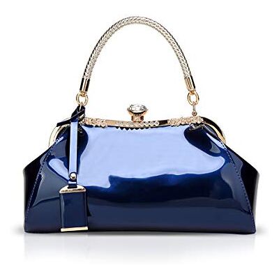 NICOLE & DORIS Sacs à main pour femme pochette femme Cuir verni Sacs de soirée à la mode Sac porté épaule pour la fête NICOLE & DORIS Sacs à main pour femme pochette femme Cuir verni Sacs de soirée à la mode Sac porté épaule pour la fête
