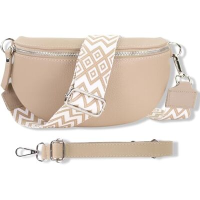 Blade Sac banane pour femme en cuir véritable, sac banane élégant pour femme avec 2 larges ceintures à motifs et en cuir, amovibles et réglables, sac bandoulière pour femme, sac de poitrine de qualité Blade Sac banane pour femme en cuir véritable, sac banane élégant pour femme avec 2 larges ceintures à motifs et en cuir, amovibles et réglables, sac bandoulière pour femme, sac de poitrine de qualité