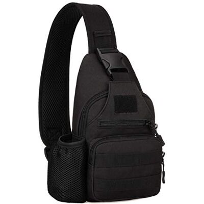 BAIGIO Selighting Sac à bandoulière tactique militaire avec port de charge USB et porte-bouteille pour trekking, camping, randonnée, voyage BAIGIO Selighting Sac à bandoulière tactique militaire avec port de charge USB et porte-bouteille pour trekking, camping, randonnée, voyage