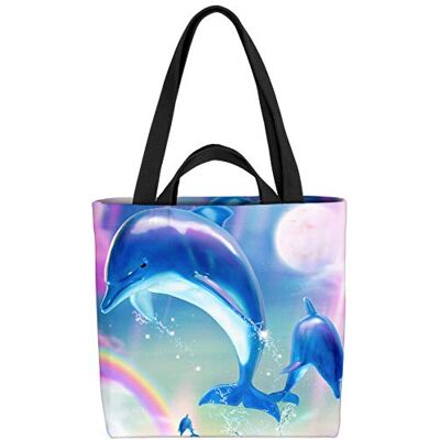 VOID Delfine Sac à provisions arc-en-ciel 33 x 33 x 14 cm 15 l, multicolore, XXL, décontracté VOID Delfine Sac à provisions arc-en-ciel 33 x 33 x 14 cm 15 l, multicolore, XXL, décontracté