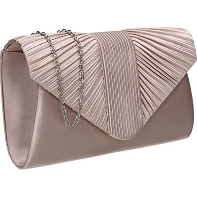 SwankySwans Sophie Pochette en satin pour femme, nude SwankySwans Sophie Pochette en satin pour femme, nude