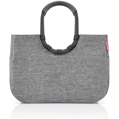 reisenthel loopshopper L twist silver – Sac de courses ou sac à main solide avec compartiments pratiques en bouteilles PET recyclées, Frame Twist Silver, L reisenthel loopshopper L twist silver – Sac de courses ou sac à main solide avec compartiments pratiques en bouteilles PET recyclées, Frame Twist Silver, L