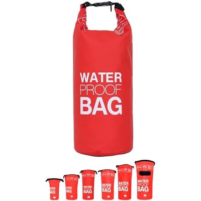 DonDon Dry Bag sac étanche 2l, 5l, 10l, 15l, 20l, 30l avec bandoulière rouge 10 Liter DonDon Dry Bag sac étanche 2l, 5l, 10l, 15l, 20l, 30l avec bandoulière rouge 10 Liter