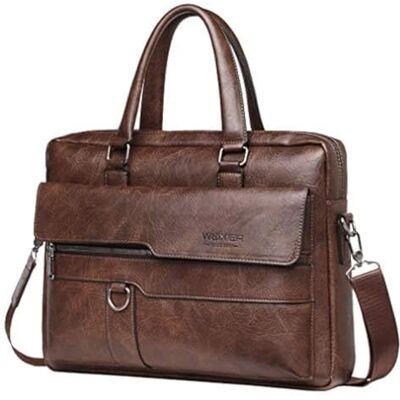 Hebetag Malette d'affaires Sac Messenger Sac à main pour Hommes Femmes Bureau De Travail Ordinateur Crossbody Épaule Voyage en plein air Sac de jour Marron foncé, Brun foncé Hebetag Malette d'affaires Sac Messenger Sac à main pour Hommes Femmes Bureau De Travail Ordinateur Crossbody Épaule Voyage en plein air Sac de jour Marron foncé, Brun foncé