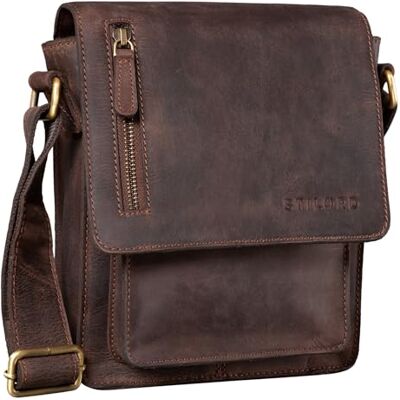 STILORD "Finn" Petite Sac a Bandouliere pour Hommes Vintage Sacoche Sac Messager Besace Sac Épaule Cuir de Buffle Véritable Couleur:cognac brun clair STILORD "Finn" Petite Sac a Bandouliere pour Hommes Vintage Sacoche Sac Messager Besace Sac Épaule Cuir de Buffle Véritable Couleur:cognac brun clair