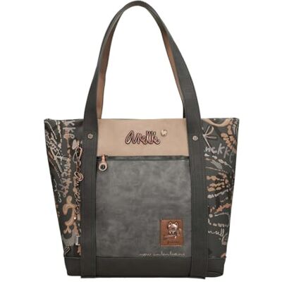 Anekke Sac bandoulière Shopper Real Intentions Shopping Bag Multicolore Gris foncé Anekke Sac bandoulière Shopper Real Intentions Shopping Bag Multicolore Gris foncé