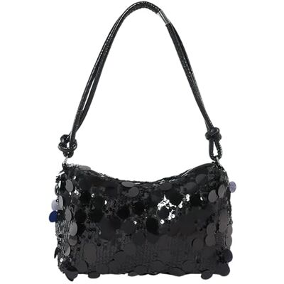 CHUANFU Sac à Main Femme à Paillettes Pochette Party Sac de Soirée Classique et Polyvalent Sacs à Bandoulière en Strass pour Fête, Mariage, Banquet, Noir, 23 x 15 x 7 cm CHUANFU Sac à Main Femme à Paillettes Pochette Party Sac de Soirée Classique et Polyvalent Sacs à Bandoulière en Strass pour Fête, Mariage, Banquet, Noir, 23 x 15 x 7 cm
