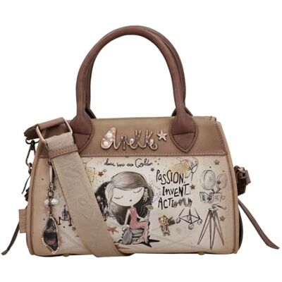 Anekke Sac en polyester pour femme avec poignée courte, bandoulière et fermeture éclair 3 compartiments Accessoires et accessoires Dimensions 27 x 19 x 15 cm Anekke Sac en polyester pour femme avec poignée courte, bandoulière et fermeture éclair 3 compartiments Accessoires et accessoires Dimensions 27 x 19 x 15 cm