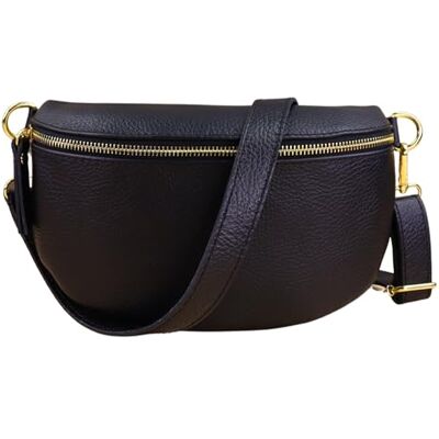 Blade Sac banane doré pour femme en cuir véritable, sac banane élégant pour femme avec 2 larges ceintures à motifs et en cuir amovibles et réglables, sac bandoulière pour femme, sac de poitrine de Blade Sac banane doré pour femme en cuir véritable, sac banane élégant pour femme avec 2 larges ceintures à motifs et en cuir amovibles et réglables, sac bandoulière pour femme, sac de poitrine de