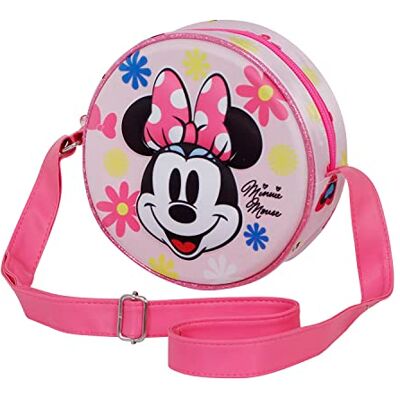 Disney Minni Mouse Floral-Sac à bandoulière rond 3D, Rose, rose, Sac à bandoulière rond 3D Floral Disney Minni Mouse Floral-Sac à bandoulière rond 3D, Rose, rose, Sac à bandoulière rond 3D Floral