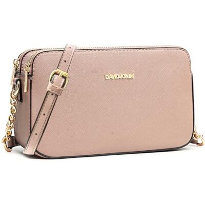 David Jones Petit Sac Bandoulière Femme Pochette Téléphone Portable Cuir PU Rigide Besace Chaînes Porté Epaule Sacoche 3 Compartiments Poches Soirée Shopping Ville Tendance David Jones Petit Sac Bandoulière Femme Pochette Téléphone Portable Cuir PU Rigide Besace Chaînes Porté Epaule Sacoche 3 Compartiments Poches Soirée Shopping Ville Tendance