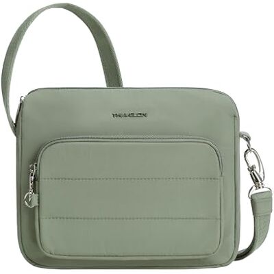 Travelon Sac à bandoulière antivol unisexe Roam East/Ouest, mousse, 26,4 x 20,3 x 6,3 cm (l x H x P), vert mousse, 10.25”W X 8”H X 2.5”D Travelon Sac à bandoulière antivol unisexe Roam East/Ouest, mousse, 26,4 x 20,3 x 6,3 cm (l x H x P), vert mousse, 10.25”W X 8”H X 2.5”D