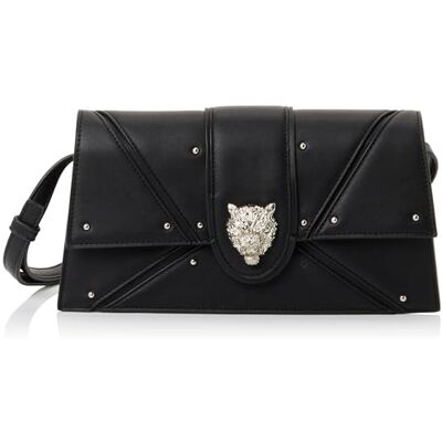 PLEIN SPORT Shoulder Sparkle, Handbag unisexe adulte, noir, noir PLEIN SPORT Shoulder Sparkle, Handbag unisexe adulte, noir, noir