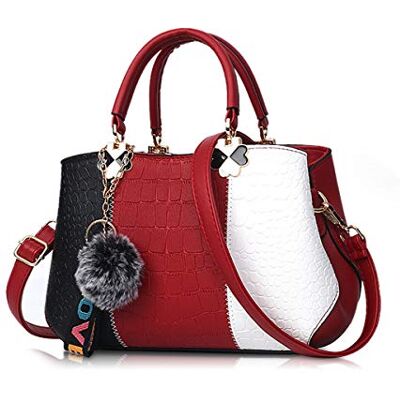 NICOLE & DORIS 2024 Nouveau Sac à Main Femme Sacs Portés Main Mode Sac Bandoulière Élégant Sac Epaule Sacoche Femme Sac à Poignée Supérieure avec Pom Poms NICOLE & DORIS 2024 Nouveau Sac à Main Femme Sacs Portés Main Mode Sac Bandoulière Élégant Sac Epaule Sacoche Femme Sac à Poignée Supérieure avec Pom Poms