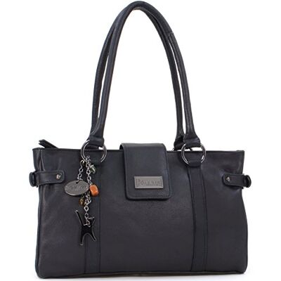 Catwalk Collection Handbags Sac Porté Èpaule Femme Cuir Sac à Main Moyen avec Multipoches Martina Catwalk Collection Handbags Sac Porté Èpaule Femme Cuir Sac à Main Moyen avec Multipoches Martina