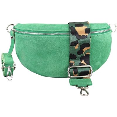 Blade Sac banane en daim fait à la main, sac à bandoulière, sac banane en cuir véritable avec sangles à motifs, 3 tailles, sac à bandoulière élégant fabriqué en Italie, cadeau pour elle, en cuir, Vert Blade Sac banane en daim fait à la main, sac à bandoulière, sac banane en cuir véritable avec sangles à motifs, 3 tailles, sac à bandoulière élégant fabriqué en Italie, cadeau pour elle, en cuir, Vert