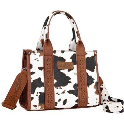 Montana West × Wrangler Tote Handbag for Women Top Handle with Detachable Crossbody Strap WG133-8120SBR Montana West × Wrangler Tote Handbag for Women Top Handle with Detachable Crossbody Strap WG133-8120SBR