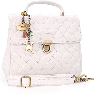 Catwalk Collection Handbags Sac Bandoulière Femme en Cuir Sac à Main Matelassé Moyen Avec Bandoulière Réglable et Détachable Hayley Catwalk Collection Handbags Sac Bandoulière Femme en Cuir Sac à Main Matelassé Moyen Avec Bandoulière Réglable et Détachable Hayley
