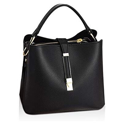 NICOLE & DORIS Sac a Main Femme Sac Bandouliere Porté Epaule Cuir PU Femme Cuir Sacs Grand Capacité Sac Cabas Fourre Sac seau noir NICOLE & DORIS Sac a Main Femme Sac Bandouliere Porté Epaule Cuir PU Femme Cuir Sacs Grand Capacité Sac Cabas Fourre Sac seau noir