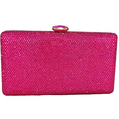 Boutique De FGG Sac de soirée en cristal fuchsia pour femme Élégant sac à main avec strass Pour fête de mariage, fuchsia, S Boutique De FGG Sac de soirée en cristal fuchsia pour femme Élégant sac à main avec strass Pour fête de mariage, fuchsia, S
