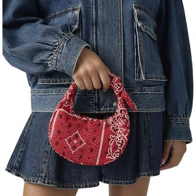 Levi's Baby Brooklyn Mini sac à main pour femme avec anses nouées 100% coton Levi's Baby Brooklyn Mini sac à main pour femme avec anses nouées 100% coton