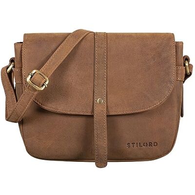 STILORD "Kira" Sac à Main en Cuir pour Femme Sac à Bandoulière Vintage Petite Besace Sac à l'Épaule Sorties Soirées Shopping Couleur:Cognac Marron STILORD "Kira" Sac à Main en Cuir pour Femme Sac à Bandoulière Vintage Petite Besace Sac à l'Épaule Sorties Soirées Shopping Couleur:Cognac Marron